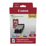Canon CLI-571 XL C/M/Y/BK Photo Value Pack - 4-paket - Visok donos - črna, rumena, cianova, škrlatna - originalno - črnilni vložek/komplet za papir