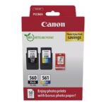 Canon PG-560/CL-561 Photo Value Pack - 2-kratnik - črna, barvna (cianova, škrlatna, rumena) - izvirnik - sijajni - kartuša s črnilom/komplet za papir