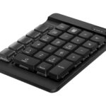 HP 435 - tipkovnica - 9 programabilnih tipk, nizko profilno potovanje tipk, zamenljive tipke z nalepkami - angleščina - jack črna Vhodna naprava