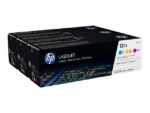 HP 131A - 3-pakiranje - rumena, cianova, škrlatna - originalna - LaserJet - kartuša s tonerjem (U0SL1AM)
