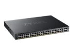 Zyxel XGS2220 Series XGS2220-54HP - stikalo - 48-vratni GbE L3 dostop, NebulaFLEX Cloud, s 6 10G navzgor - 54 vrat - Upravljano - nastavljivo na stojalo - slika 2