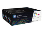 HP 305A - 3-pakiranje - rumena, cianova, škrlatna - originalna - LaserJet - kartuša s tonerjem (CF370AM)