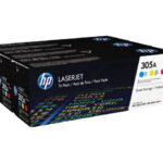 HP 305A - 3-pakiranje - rumena, cianova, škrlatna - originalna - LaserJet - kartuša s tonerjem (CF370AM)