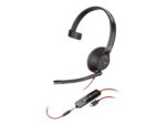 HP Poly Blackwire 5210 - slušalke - 3,5 mm priključek, USB-C