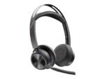 HP Poly Voyager Focus 2 - slušalke - USB-C preko Bluetooth adapterja, USB-A preko Bluetooth adapterja - s polnilnim stojalom - slika 2