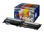 HP CLT-P406C - 4-paket - črna, rumena, cianova, škrlatna - originalna - kartuša s tonerjem (SU375A) - slika 2