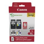 Canon PG-540L/CL-541XL Photo Value Pack - 2-paket - Visok donos - črna, barvna (cianova, škrlatna, rumena) - izvirnik - sijajni - črnilni vložek/komplet za papir