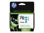 HP 712 - 3-pakiranje - cian - original - DesignJet - kartuša s črnilom