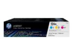 HP 126A - 3-pakiranje - rumena, cianova, škrlatna - originalna - LaserJet - kartuša s tonerjem (CF341A)