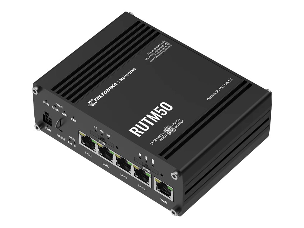 88ebbff0-e180-4de8-9ba8-01921cfc5f2f TELTONIKA NETWORKS RUTM50 5G Router NA - slika 1