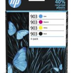 HP 903 - 4-pakiranje - črna, rumena, cianova, škrlatna - originalna - kartuša s črnilom